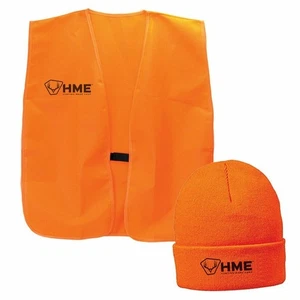 HME Vest / Beanie Combo One Size Fits Most Orange Acrylic Hunting - HMEVESTKCO - Picture 1 of 1