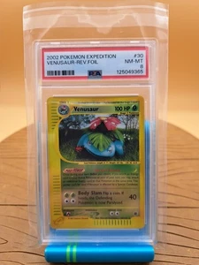 2002 Pokémon Expedition #30 Venusaur Reverae Holo PSA 8 - Picture 1 of 6