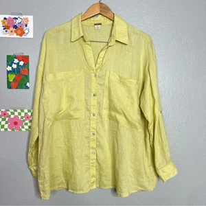 Magaschoni | 100% Linen Oversized shirt Women’s size small layer - Picture 1 of 5