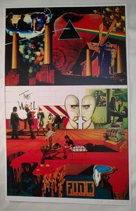 Pink Floyd Covers Art Print Signed and Numbered 12/250 COA Roger Gosdin Artist - Imagen 1 de 8