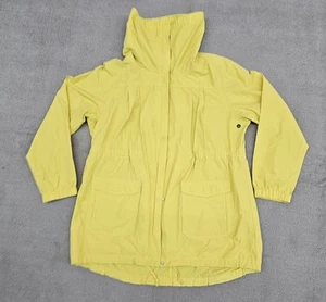 Eileen Fisher Jacket Anorak Windbreaker High Collar Yellow Size XL Full Zip - Picture 1 of 11