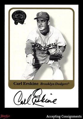 2001 Greats of the Game Autograph Carl Erskine AUTO DODGERS - Image 1 of 2