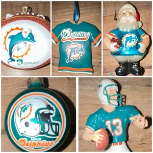 Miami Dolphins NFL Christmas Holiday Ornaments Football Marino - Picture 1 of 7