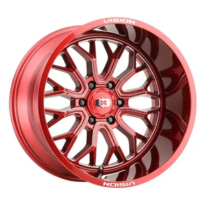 20x12 Vision 402 Riot Red Tint Milled Spoke Wheel 6x135 (-51mm) - Picture 1 of 5