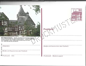 P 138 imagen postal patrón impreso 60 peniques B&S Bad Camberg p4/57 ** - Imagen 1 de 1