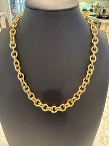 Bronze Milor Italy Gold Tone Rope Chain Necklace 17” Perfect - Picture 1 of 9