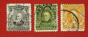 {U.S.A. Presidents/Scott #308-310 USATO/F-VF/No Thins/CV $57,00/epictronic/JC} - Foto 1 di 2