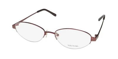NUEVO VERA WANG V902 GAFAS MUJER BORDE COMPLETO METAL Y PLÁSTICO BU 53-17-135 ROJO OVALADO Foto 1 de 4