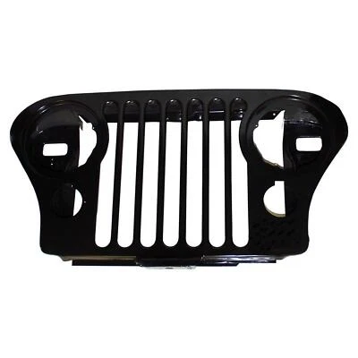 Rejilla Crown negra para Jeep CJ-5 1972-1986, CJ-6, CJ-7, CJ-8 Foto 1 de 2