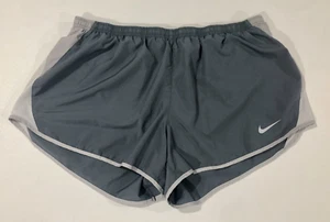 Damen Dri-FIT kurz gefütterte Laufshorts grau Farbe elastischer Bund Größe 1X - Bild 1 von 12