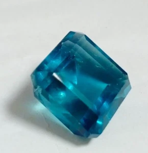 22.80 Ct Natural Cut Indicolite Blue Color Fluorite Loose Gemstone From Pakistan - Picture 1 of 11