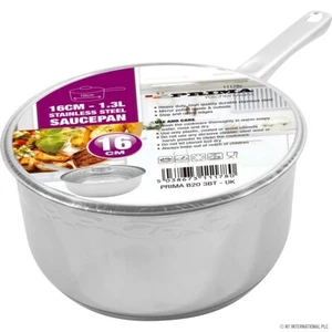 NEU TOPF GLASDECKEL EDELSTAHL KOCHGESCHIRR SET TOPFPFANNE BRATEN KOCHEN ESSEN - Bild 1 von 8