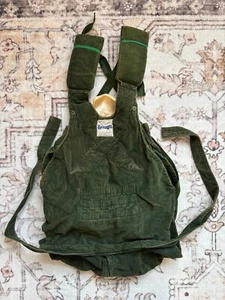 VTG Snugli Baby Carrier Handmade USA 100% Cotton Green Corduroy Adjustable - Picture 1 of 5