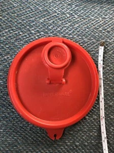 Tupperware A Seal W/ Pop Top 563-3 564-34 Poppy Red Part Only 4” See Photo - Picture 1 of 4