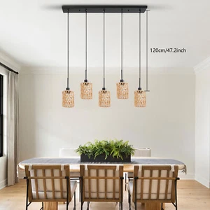 Pendant Light, 5-Light Pendant Lamp, Height Adjustable Hanging Ceiling Light - Picture 1 of 19