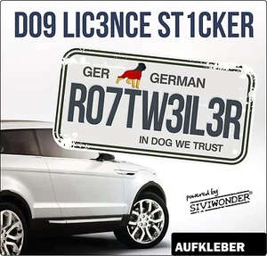 Auto Aufkleber ROTTWEILER Kennzeichen Licence  Hund Hunde Wort  by SIVIWONDER - Bild 1 von 1