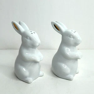 Set of 2 White Rabbit Ceramic Salt & Pepper Shakers Target 2015 - Picture 1 of 6