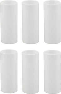 Juego de 6,3 pulgadas de alto cubiertas de velas de plástico blanco mangas lámpara enchufe cala - Imagen 1 de 12
