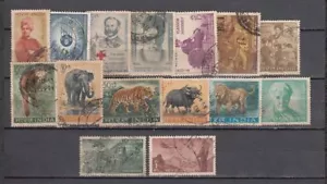 India 1963 set completo anno di 15 francobolli usati include set fauna selvatica - Foto 1 di 1