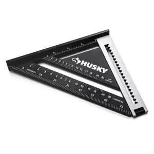 Husky Extendable Framing Square 2-in-1 Lightweight Aluminum Laser Marked Lines - Picture 1 of 12