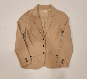 Levi Strauss Signature Womens Large Beige Corduroy Button Blazer Jacket  - Picture 1 of 11