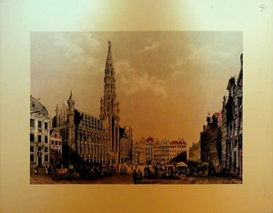 Sabena Belgian World Airlines Menu The Grand Place & Town Hall Brussels - Picture 1 of 3