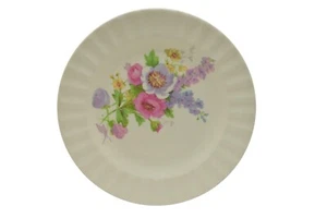 Edwin Knowles ALICIA Ivory Floral China 6.5" Bread Plate Pottery Backstamp - Picture 1 of 2