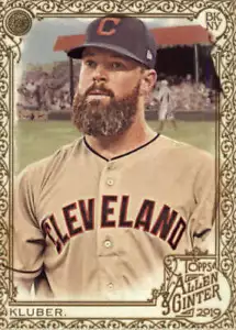 2019 Allen and Ginter Gold #148 Corey Kluber Cleveland Indians BX 50A - Bild 1 von 2