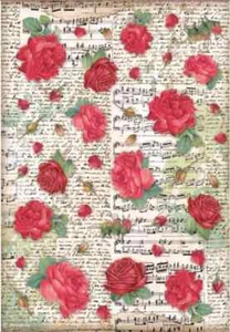 Papel de arroz Stamperia A/4 para decoupage - Desire Red Roses DFSA4720 - Imagen 1 de 1