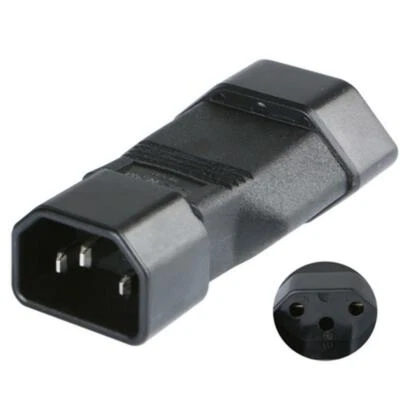IEC320-C14 auf Euro Schweiz Buchse   Netzkabel Stromkabel Adapter für - Bild 1 von 4