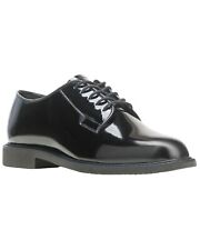 Bates Men's Sentry High Gloss Lace-Up Work Oxford Shoes - Round Toe Black 7 D