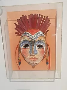 Atemberaubende indische Pappmaché Kunst Maske - Bild 1 von 12