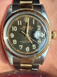 1958 Rolex Datejust 6605 Vintage 2 Tone Wristwatch w Box and Full Overhaul 4/23 - Picture 1 of 12