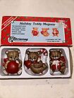 Vintage 1987 Holiday Teddy Magnets Christmas Around the World Bear Set Of 3