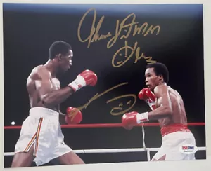 SUGAR RAY LEONARD & THOMAS HITMAN HEARNS SIGNED BOXING 8X10 PHOTO PSA/DNA 2 - Picture 1 of 2