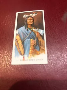 BRITSH AMERICAN TOBACCO TYPES OF NORTH AMERICAN INDIANS CAMANCHEE CHIEF CARD - Picture 1 of 2