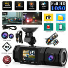 1080P Dual Dash Cam Front and Indoor Camera IR Night Vision Car Driving Recorder