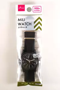 New Daiso Japan Mili Watch In Stock black Color From Japan - Picture 1 of 9