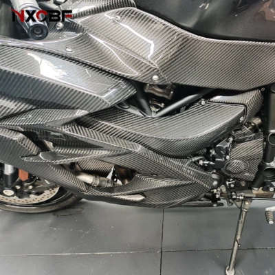 Carenado de tubo de conducto de aire izquierdo de fibra de carbono para Kawasaki Ninja H2 SX SE 2018-2023 Foto 1 de 4