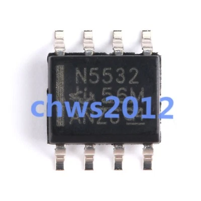 10Pcs SOP-8 Smd Dual Low Noise Op-Amp Ti NE5532 N5532 New - Image 1 of 2