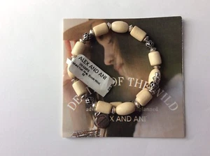 Brazalete Brazalete ALEX y ANI Woodland Silencio Rubio Cuentas Nuevo con Etiquetas Plata Rusa Raro - Imagen 1 de 3