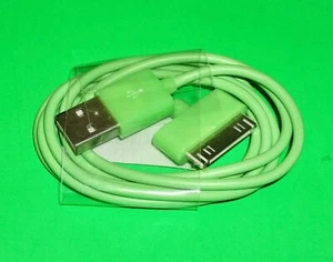 APPLE IPOD IPAD 1 2 IPHONE 3 3G 3GS 4 4S VERT CONNECTEUR 30 BROCHES VERS CÂBLE USB - Photo 1 sur 1