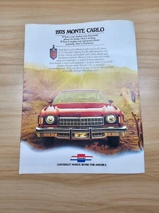 1975 CHEVROLET MONTE CARLO DEALERSHIP BROCHURE - Picture 1 of 3