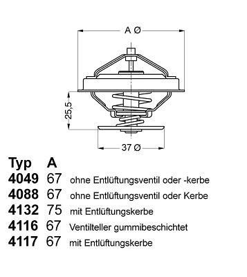 4116.87D1 WAHLER Termostato, Refrigerante para AUDI, VOLVO, VW Foto 1 de 2