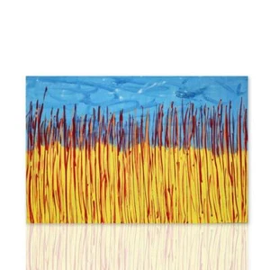 Quadro Moderno Campo di pane Tributo Mario Schifano Riproduzione su Tela Pittura - Bild 1 von 5