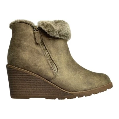 Botín al tobillo PB3 Lane Bryant Emma forrado de piel con cuña para mujer 9 ancho Foto 1 de 4