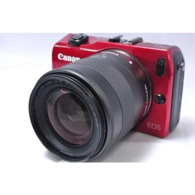 [Used] Canon EOS M Lens Kit Red Mirrorless Camera with SD Card F/S Japan - Image 1 of 4