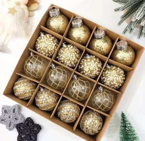 16 Weihnachtskugeln Christbaumkugeln Anhänger Weihnachtsbaumschmuck Design Muste - Bild 1 von 4