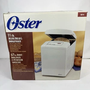 Vintage Oster 1.5 Lb Deluxe Bread & Dough Maker Model 5814 W/ 50+ Recipe Book - Picture 1 of 10