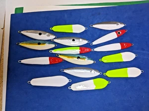15 -  1.5 oz FISHING JIGGING CASTING LEAD SLAB SHAD SPOONS ( REJECTS) Rejects - Picture 1 of 4